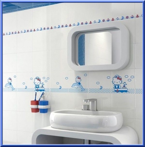 44)  MEMES LE CARRELAGE EST  A LA MODE D' HELLO KITTY